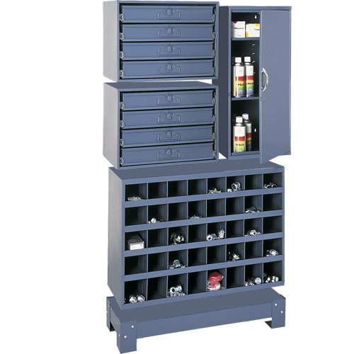 Modular Small Parts Storage Unit, Steel, 8 Drawers, 33-3/4" x 12-1/4" x 59-5/8", Grey Auto Electric Service Ltd.