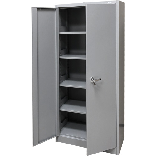 Armoire de rangement, Acier, 4 Tablettes, 66" h x 30" la x 15" P, Gris Auto Electric Service Ltd.