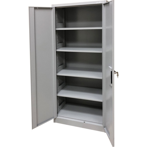 Armoire de rangement, Acier, 4 Tablettes, 66" h x 30" la x 15" P, Gris Auto Electric Service Ltd.