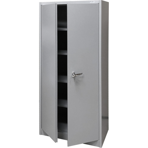 Armoire de rangement, Acier, 4 Tablettes, 66" h x 30" la x 15" P, Gris Auto Electric Service Ltd.
