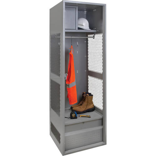 Gear Locker, Steel, 24" W x 24" D x 72" H, Grey Auto Electric Service Ltd.