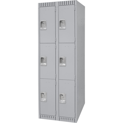 Casiers, 3 niveaux, Bloc de 2, 24" x 18" x 72", Acier, Gris, D&eacute;mont&eacute; Auto Electric Service Ltd.