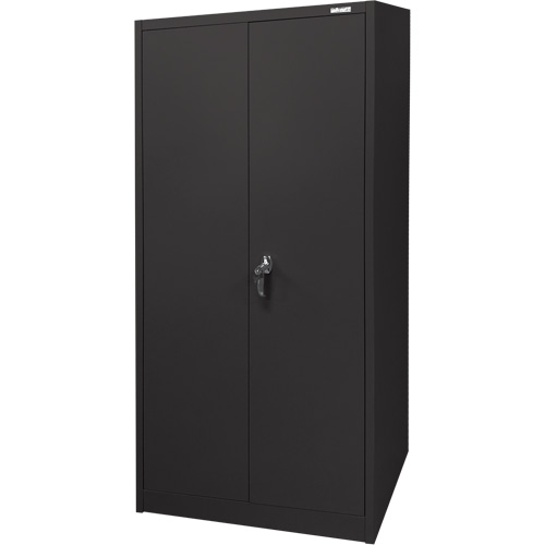 Armoire d'entreposage, Acier, 4 Tablettes, 66" h x 30" la x 15" P, Noir Auto Electric Service Ltd.
