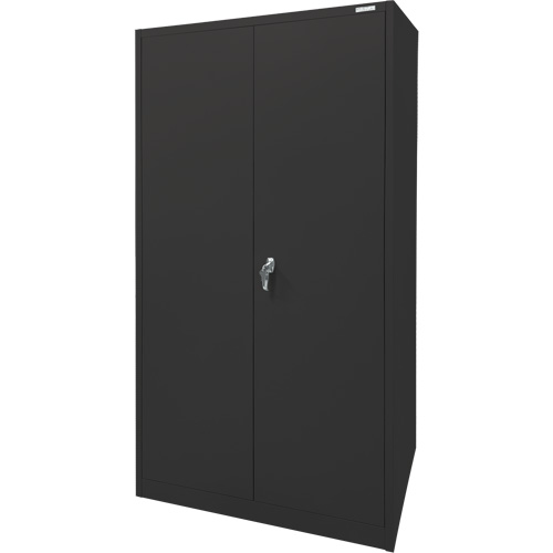 Armoire d'entreposage, Acier, 4 Tablettes, 78" h x 36" la x 24" P, Noir Auto Electric Service Ltd.