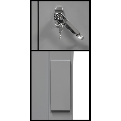 Counter-High Storage Cabinet, Steel, 2 Shelves, 42" H x 30" W x 15" D, Grey Auto Electric Service Ltd.
