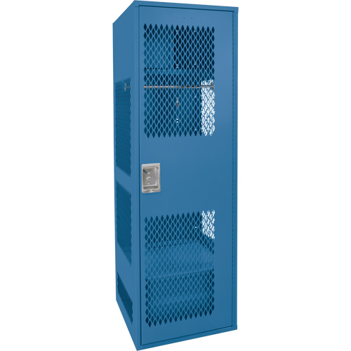 Casier pour &eacute;quipement avec porte, Acier, 24" la x 18" p x 72" h, Bleu fonc&eacute; Auto Electric Service Ltd.
