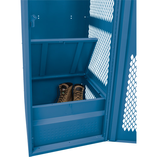 Casier pour &eacute;quipement avec porte, Acier, 24" la x 18" p x 72" h, Bleu fonc&eacute; Auto Electric Service Ltd.