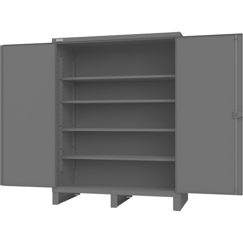 Armoire avec portes encastr&eacute;es, Acier, 4 Tablettes, 78" h x 60" la x 30" P, Gris Auto Electric Service Ltd.