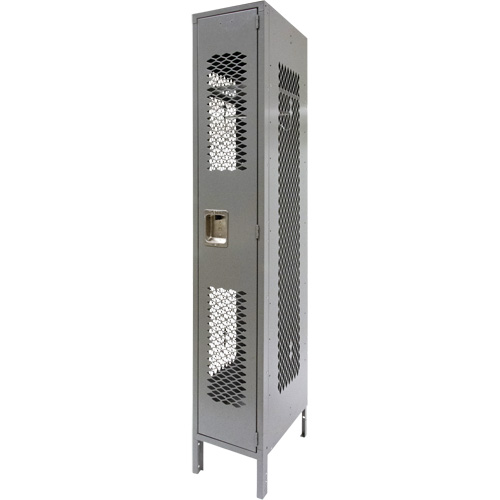 Casiers ventil&eacute;s, 12" x 18" x 78", Acier, Gris, D&eacute;mont&eacute;, Perfor&eacute; Auto Electric Service Ltd.