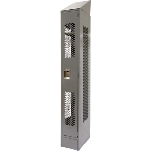 Vented Lockers, 12" x 18" x 88", Steel, Grey, Knocked Down, Perforated Auto Electric Service Ltd.