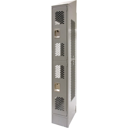 Casiers ventil&eacute;s, 2 niveaux, 12" x 18" x 88", Acier, Gris, D&eacute;mont&eacute;, Perfor&eacute; Auto Electric Service Ltd.