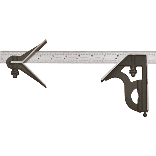 &eacute;querres mixtes &agrave; t&ecirc;te carr&eacute;e & centre - S&eacute;rie No 11HC, avec t&ecirc;te en fonte, 300 mm lo, 0,5 mm et 1/32" Graduations, Acier, Ordinaire Auto Electric Service Ltd.