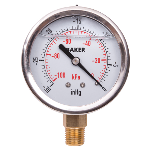 Manom&egrave;tres,  2-1/2", 30" Hg-0" Vac, Fixation inf&eacute;rieure, Analogique rempli de liquide Auto Electric Service Ltd.