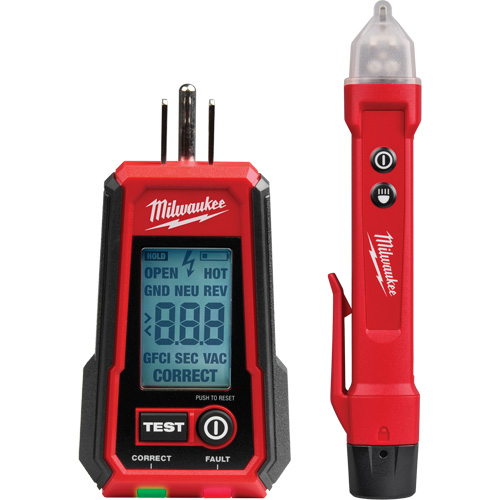 Voltage Detector with LED & GFCI Receptacle Tester Kit, 50 V - 1000 V, Display & Sound Alert Auto Electric Service Ltd.