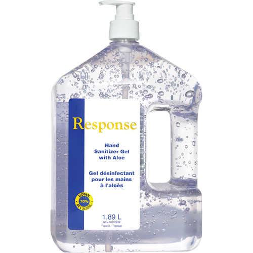 Response&reg; Hand Sanitizer Gel with Aloe, 1890 ml, Pump Bottle, 70% Alcohol Auto Electric Service Ltd.
