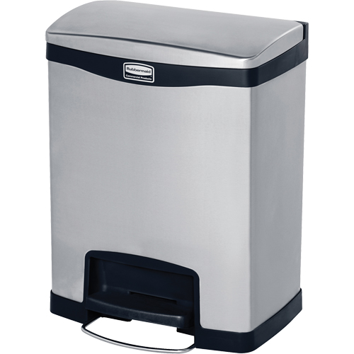 Slim Jim&reg; Waste Container, Stainless Steel, 8 US gal. Capacity Auto Electric Service Ltd.