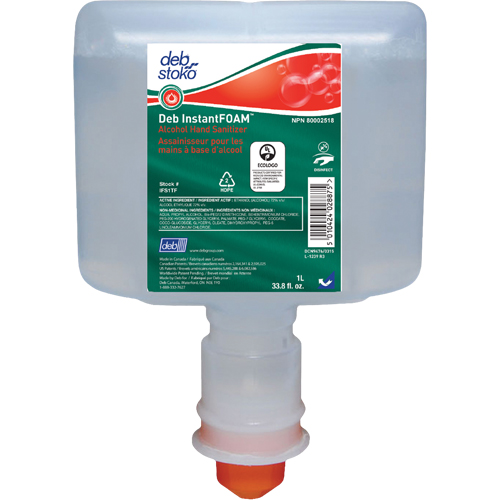 InstantFoam&reg; Sanitizer, 1000 ml, Cartridge Refill, 72% Alcohol Auto Electric Service Ltd.