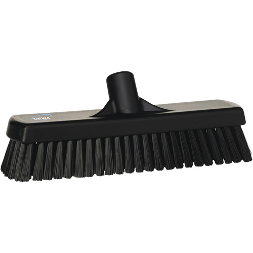 Deck & Wall Scrub Broom, Stiff Bristles, 12", Polyester, Black Auto Electric Service Ltd.