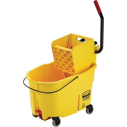 WaveBrake&reg; Mop Bucket & Wringer Combo Pack, Side Press, 11 US Gal. (44 Quart), Yellow Auto Electric Service Ltd.