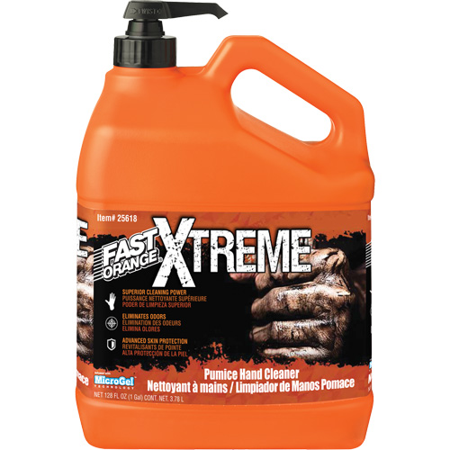 Nettoyant professionnel pour les mains Xtreme, Pierre ponce, 3,78 L, Bouteille &agrave; pompe, Orange Auto Electric Service Ltd.