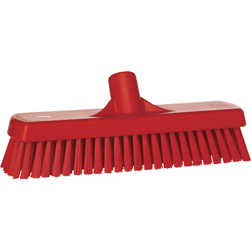 Deck & Wall Scrub Brush, Stiff Bristles, 12", Polyester, Red Auto Electric Service Ltd.