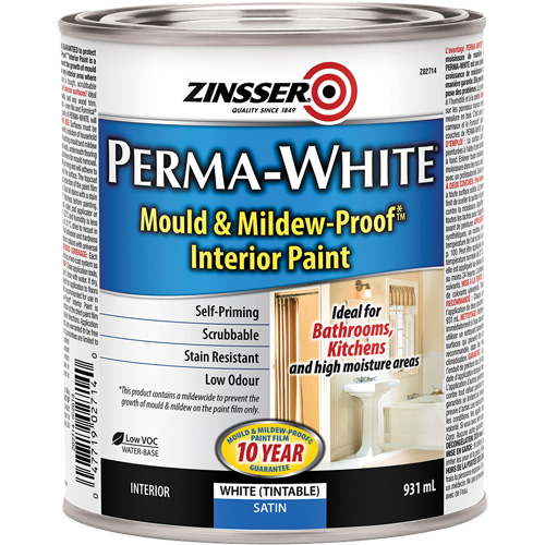 Perma-White&reg; Mold & Mildew-Proof Interior Paint, 931 ml, Can, White Auto Electric Service Ltd.