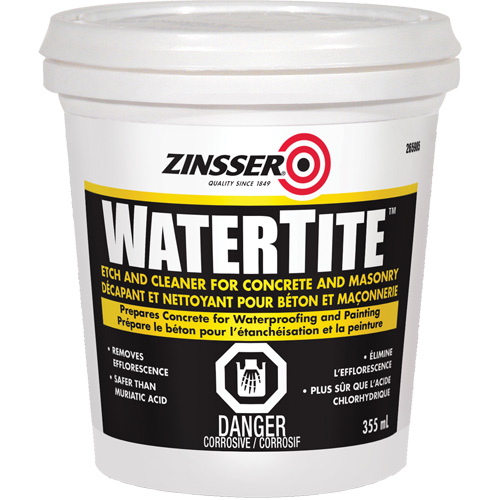 Produit nettoyant et de pr&eacute;paration du b&eacute;ton Zinsser Watertite Auto Electric Service Ltd.