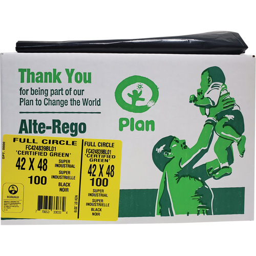 Full Circle Super Industrial Garbage Bags, Biodegradable, X-Strong, 48" L x 42" W, 1.5 mils Thick Auto Electric Service Ltd.