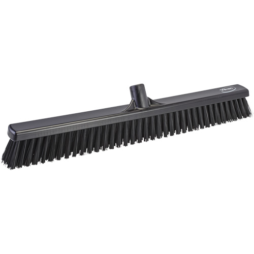 Combo Bristle Push Broom Head, Coarse/Fine Bristles, 24", Polyester, Black Auto Electric Service Ltd.