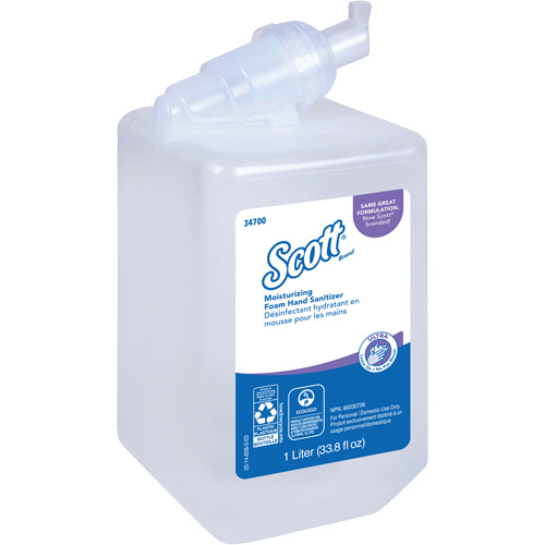 Mousse d&eacute;sinfectante et hydratante pour les mains Control de Scott, 1000 ml, Cartouche de recharge, 70 % alcool Auto Electric Service Ltd.