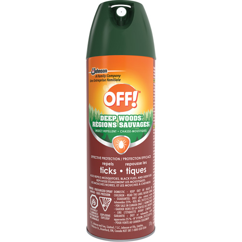 Insectifuge chasse-tiques Off! R&eacute;gions sauvages, DEET &agrave; 25 %, A&eacute;rosol, 170 g Auto Electric Service Ltd.