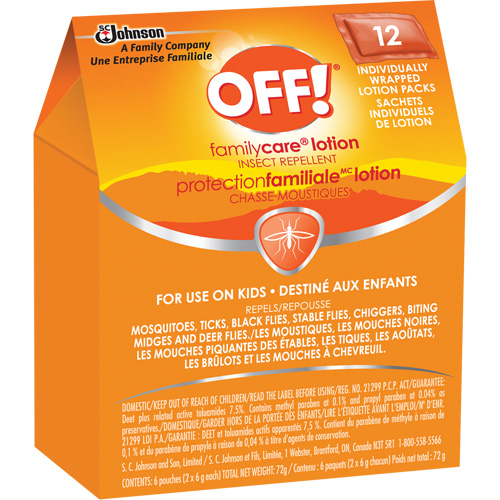 Insectifuge Off! Protection familiale, DEET &agrave; 7,5 %, Lotion, 6 g Auto Electric Service Ltd.