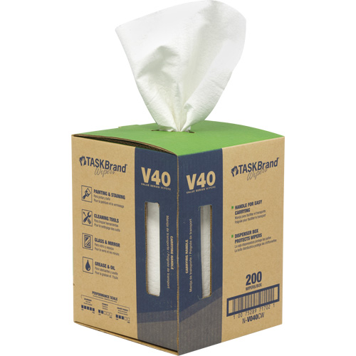 Essuie-tout de s&eacute;rie de qualit&eacute; V40 TaskBrand, Tout usage, 12" lo x 10" la Auto Electric Service Ltd.