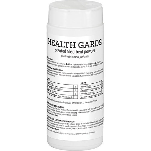 Poudre absorbante parfum&eacute;e Health Gards, 16 oz, Canette Auto Electric Service Ltd.