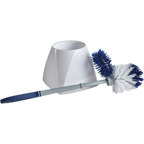 Brosse &agrave; cuvettes avec lave-rebord et valet, 15" l, Soies Synth&eacute;tique, Blanc Auto Electric Service Ltd.
