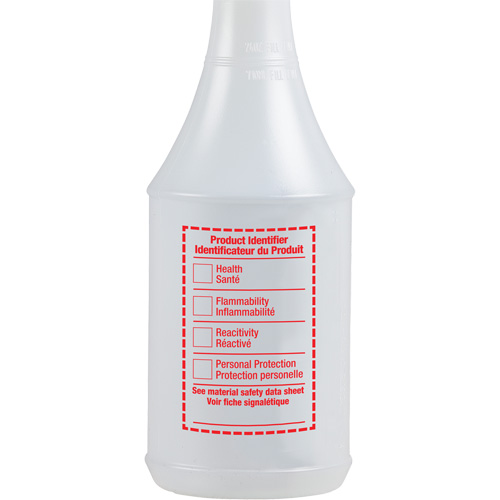 Round Spray Bottle with WHMIS Label, 24 oz. Auto Electric Service Ltd.