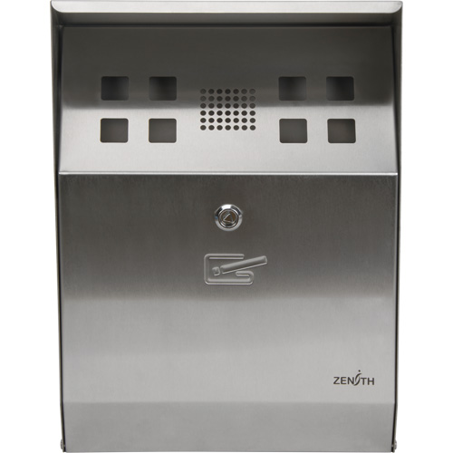 Smoking Receptacle, Wall-Mount, Stainless Steel, 1.6 Litres Capacity, 13-4/5" Height Auto Electric Service Ltd.