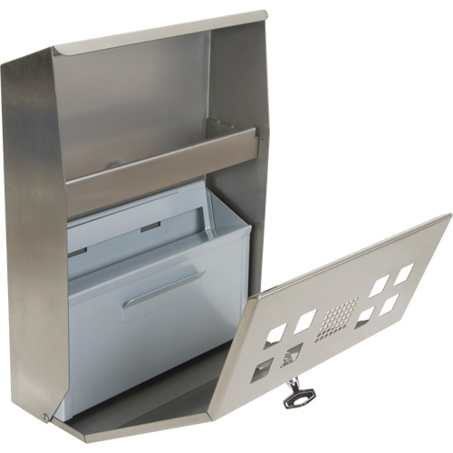 Smoking Receptacle, Wall-Mount, Stainless Steel, 1.6 Litres Capacity, 13-4/5" Height Auto Electric Service Ltd.