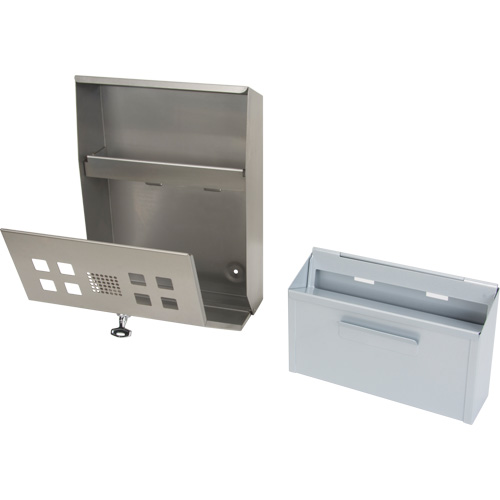 Smoking Receptacle, Wall-Mount, Stainless Steel, 1.6 Litres Capacity, 13-4/5" Height Auto Electric Service Ltd.