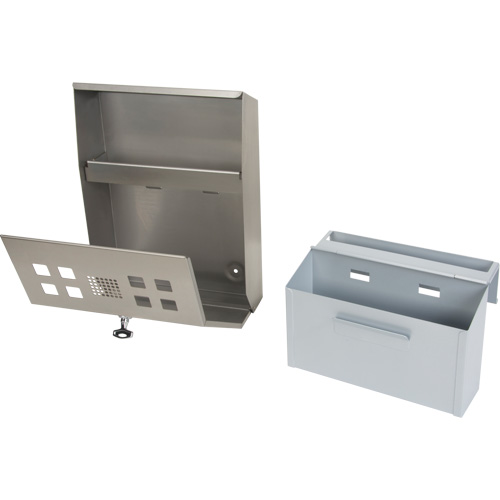Smoking Receptacle, Wall-Mount, Stainless Steel, 1.6 Litres Capacity, 13-4/5" Height Auto Electric Service Ltd.