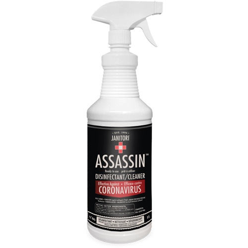 Janitori Assassin Ready-to-Use Disinfectant Cleaner, 1 L, Trigger Bottle Auto Electric Service Ltd.