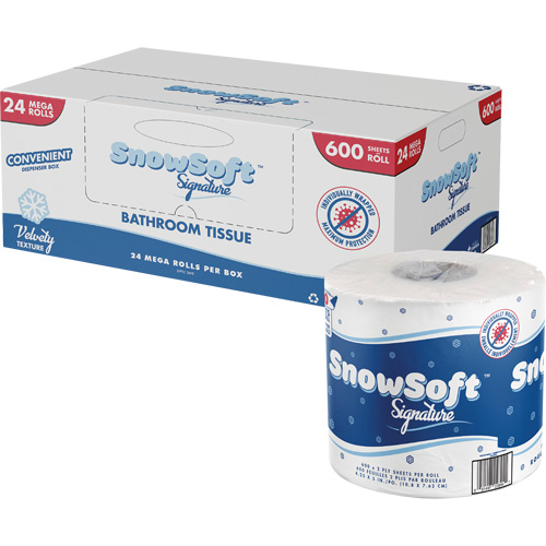 Papier hygi&eacute;nique de premi&egrave;re qualit&eacute; Snow Soft, 2 Pli, 600 Feuilles/Rouleu, Longueur 145', Blanc Auto Electric Service Ltd.