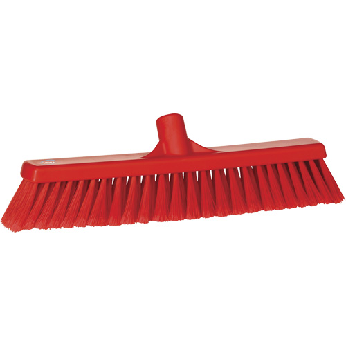 Fine Particle Push Broom, Fine/Split Bristles, 16-1/4", Polypropylene, Red Auto Electric Service Ltd.