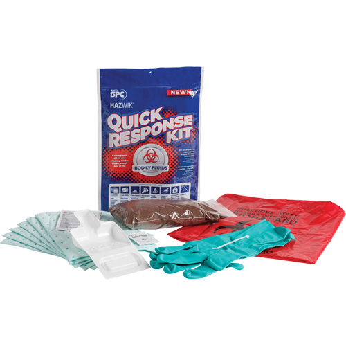 Hazwik&reg; Quick Response Spill Kit for Bodily Fluids, Biohazard, Bag, 0.49 US gal. Absorbancy Auto Electric Service Ltd.