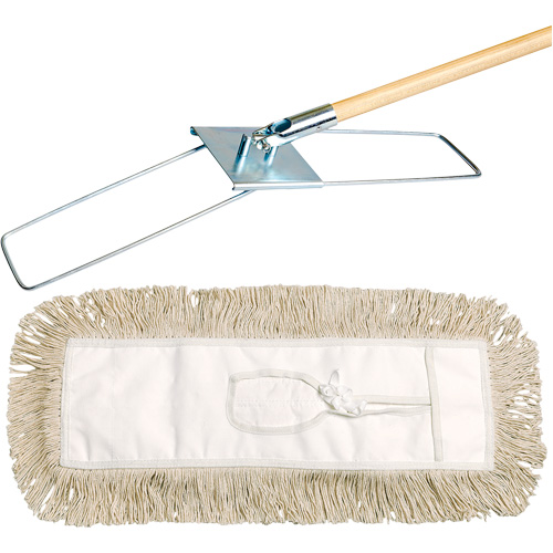 Break-Ezy Dust Mop System, Tie-On Style, Cotton, 48" L x 3-1/2" W Auto Electric Service Ltd.