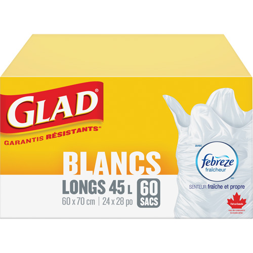 Tall 45L Febreze Garbage Bags, Regular, 24" W x 28" L, White Auto Electric Service Ltd.