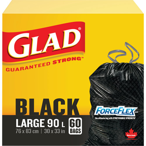 90L Garbage Bags, Regular, 30" W x 33" L, Black Auto Electric Service Ltd.