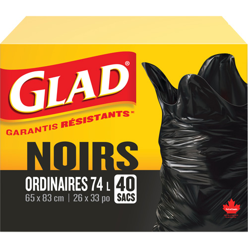 Sacs &agrave; ordures 74 L, R&eacute;gulier, 26" la x 33" lo, Noir Auto Electric Service Ltd.