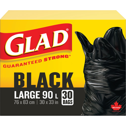90L Garbage Bags, Regular, 30" W x 33" L, Black Auto Electric Service Ltd.