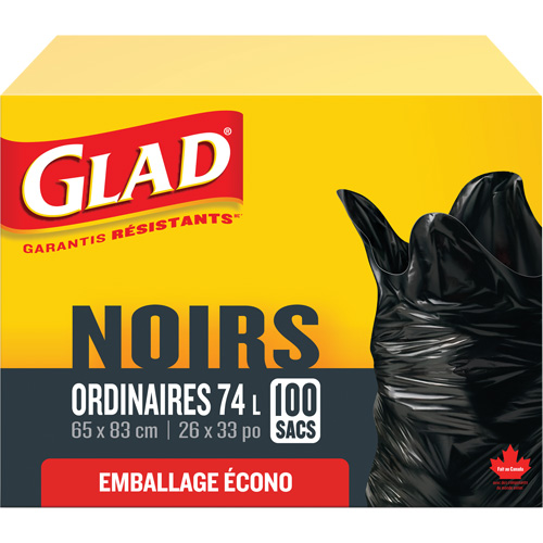 74L Garbage Bags, Regular, 26" W x 33" L, Black Auto Electric Service Ltd.